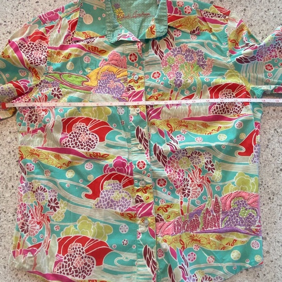 Robert Graham Embroidered Detailed Colorful Trees Flowers Shirt - Size Small - Picture 9 of 11